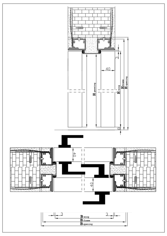 Nematomų durų montavimo schema Nematomų durų montavimo schema