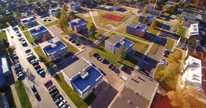 Atnaujintų dviauk&scaron;čių daugiabučių kvartalas &Scaron;venčionyse