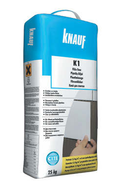 K1 - plačiausiai naudojami plytelių klijai, C1TE klasė