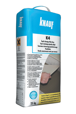 K4 - ypač elastingi plytelių klijai, C2TS1 klasė