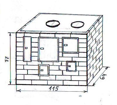 kaimiškos viryklės schema