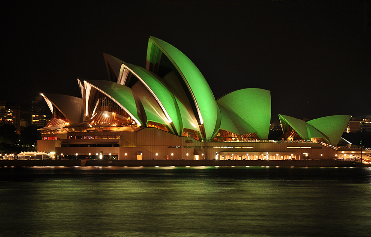 Sydney Operos teatro naktinis vaizdas