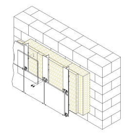 Ventiliuojamo fasado sienos konstrukcija (Ventiliuojamų sienų įrengimo technologija, 2015)