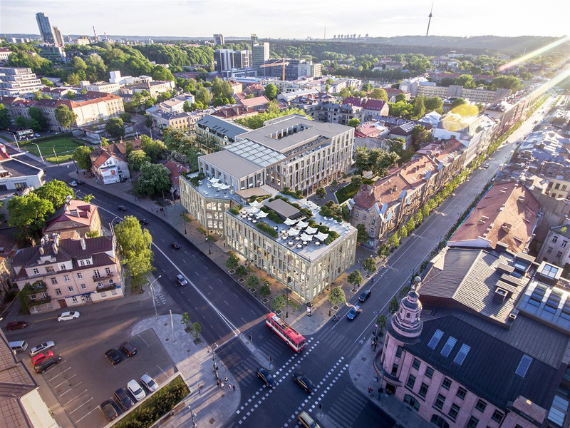 „Hilton Garden Inn“ viešbutis ir gyvenamieji namai, Gedimino pr. ir Dainavos g