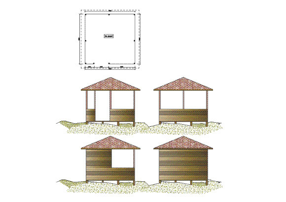 Pavėsinės planas