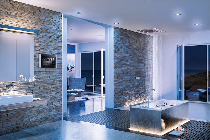 Naktnė &scaron;viesa vonioje