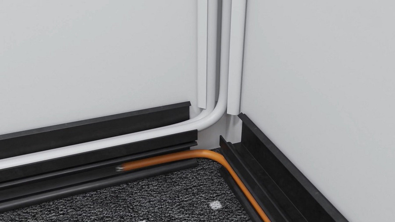 šildymo vamzdeliai instaliaciniame kanale