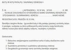 Skelbimas dėl daugiabučio namo savininkų bendrijos steigiamojo susirinkimo