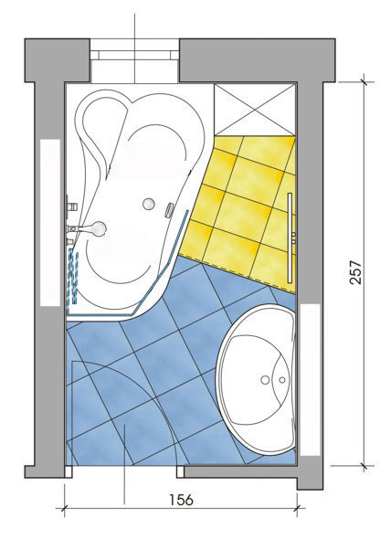 Vonios kambario zonavimas ir planavimas