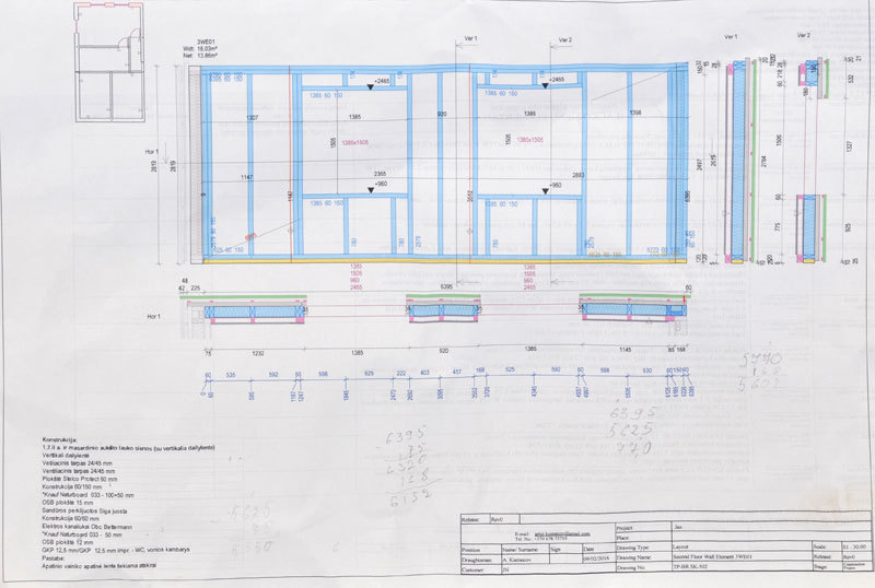 skydinio namo surinkimo schema