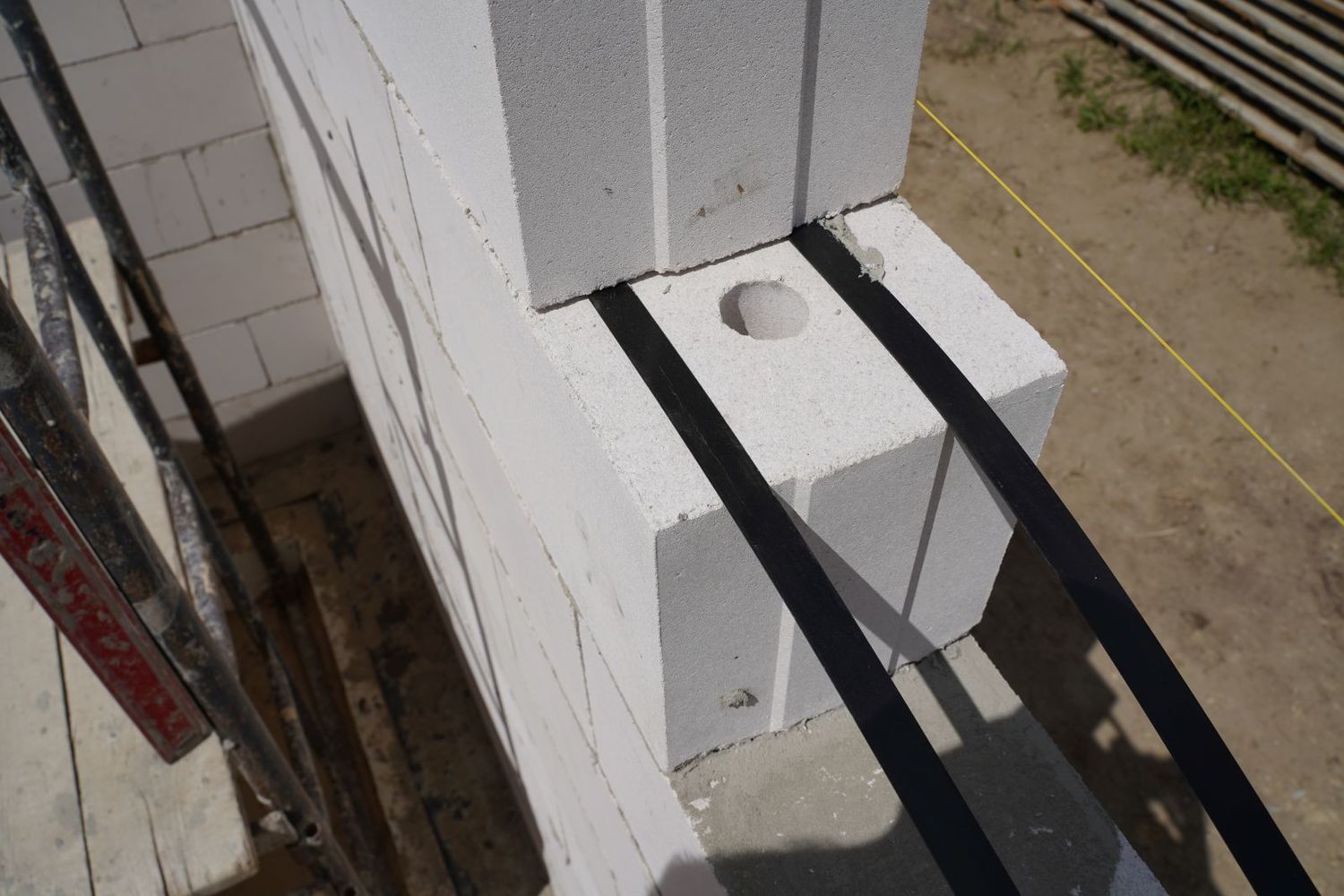 silikatinių blokelių armavimas