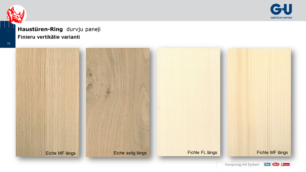 Medienos imitacijos lauko durų varčios