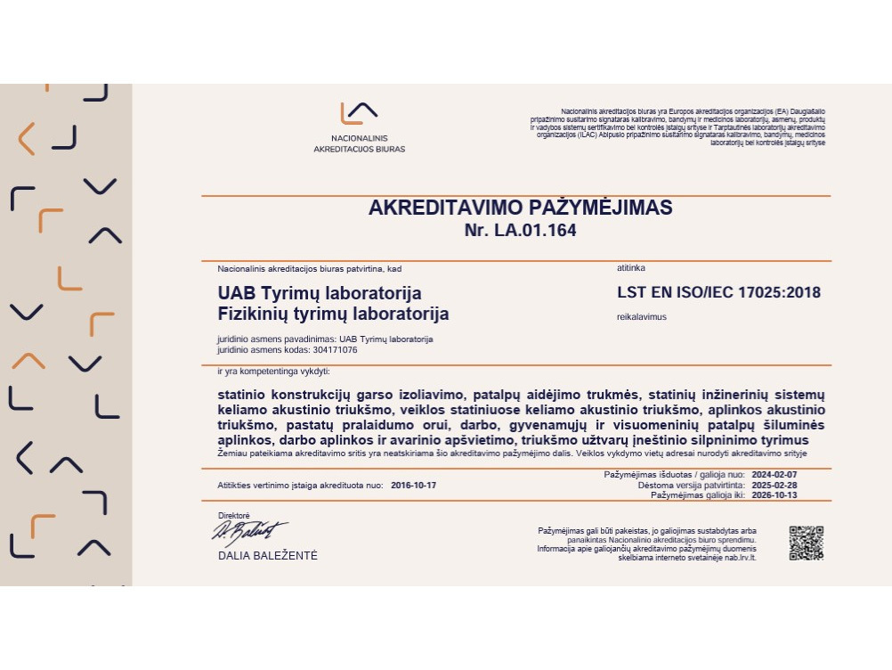 Sandarumo tyrimas Vilniuje