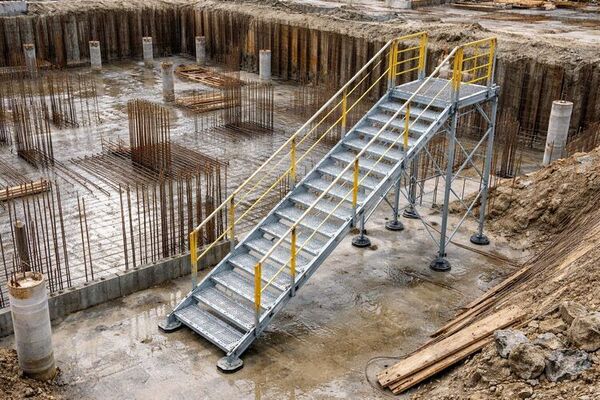 mobilūs laiptai statybvietėms