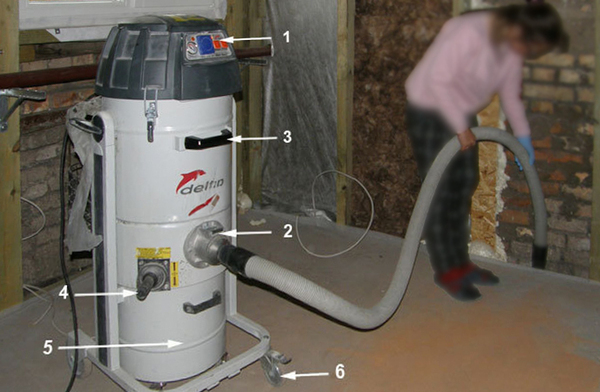 Statybinis cikloninis dulkiusiurblys