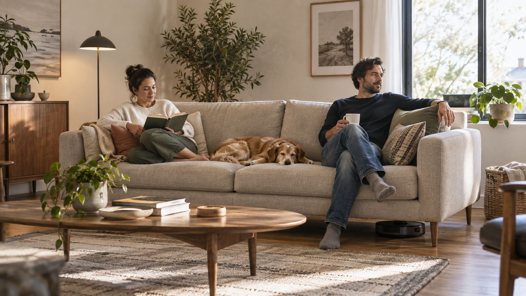 Sofa svetainės interjere