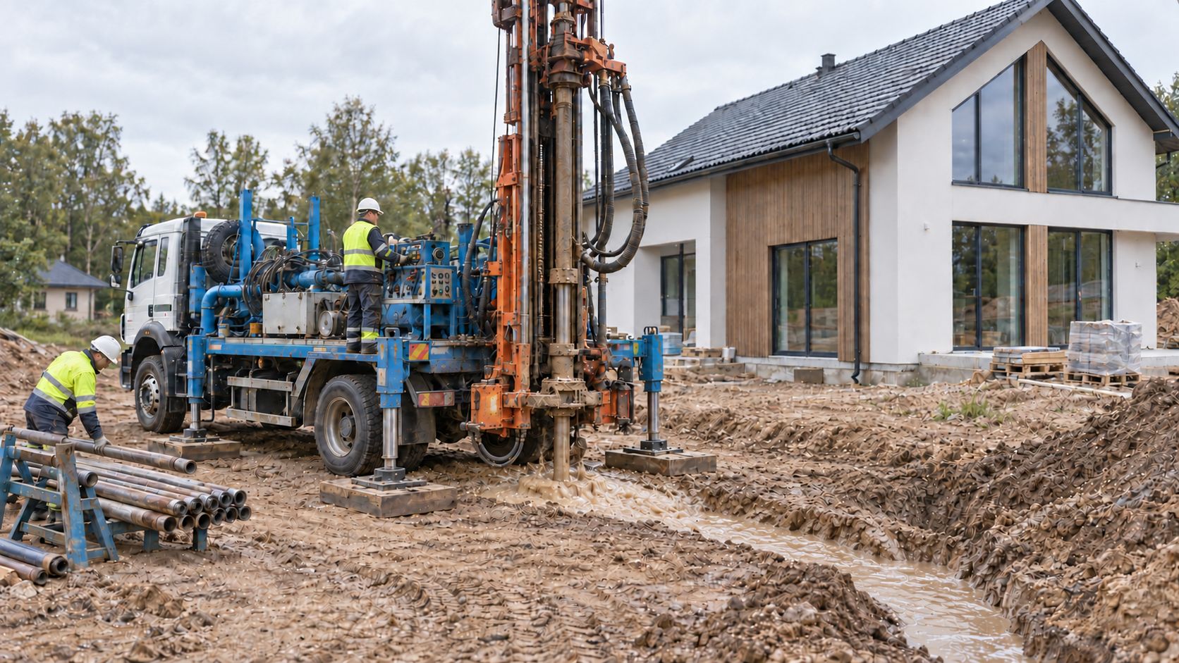 Geoterminio gręžinio įrengimas