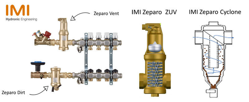 Oro ir purvo šalinimas iš grindinio šildymo sistemos