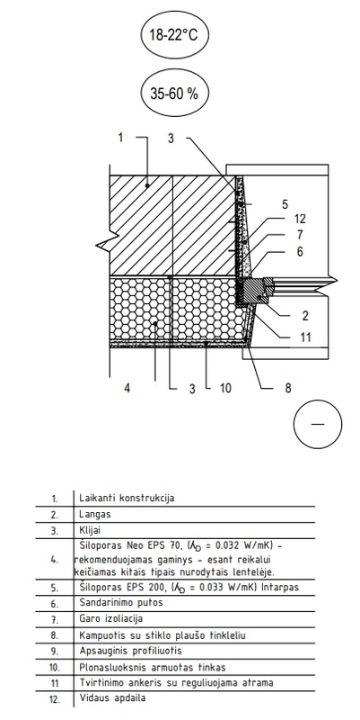 Renovuojamo daugiabučio langų keitimo schema