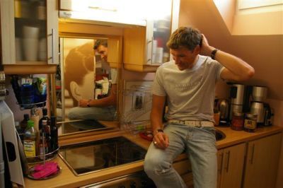 Ž. Grigaitis savo virtuvėje