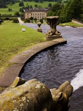 Čestvorto rūmų fontanas Derbišyre, Anglija