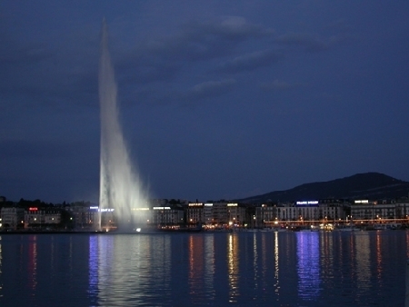 Ženevos fontanas Ženevoje, Šveicarija