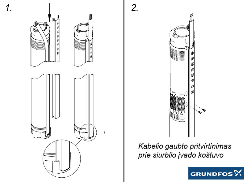 giluminio siurblio pajungimo schema